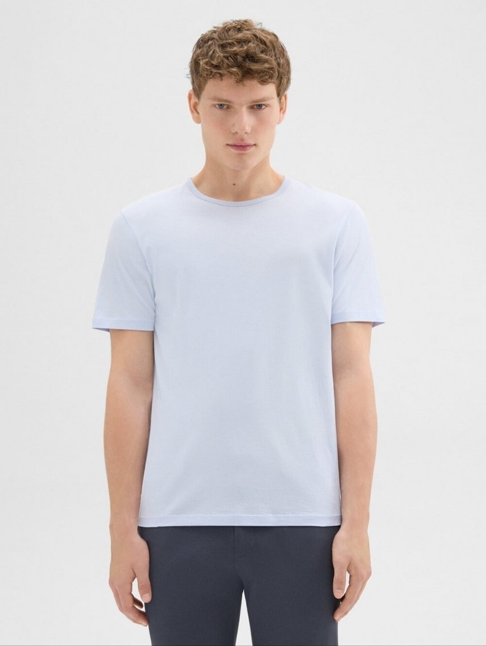 Theory Light Blue Essential Crew Neck T-Shirt Size Medium